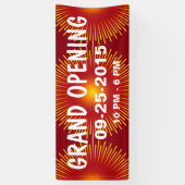 Sun Rays yellow red oranje gradiënten Spandoek (Verticaal)