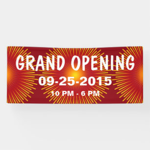 Sun Rays yellow red oranje gradiënten Spandoek