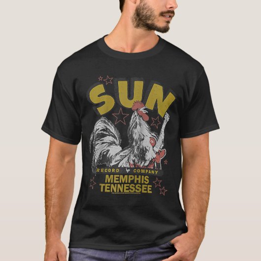 Sun Records Rockabilly Rooster Raglan T-shirt (Voorkant)