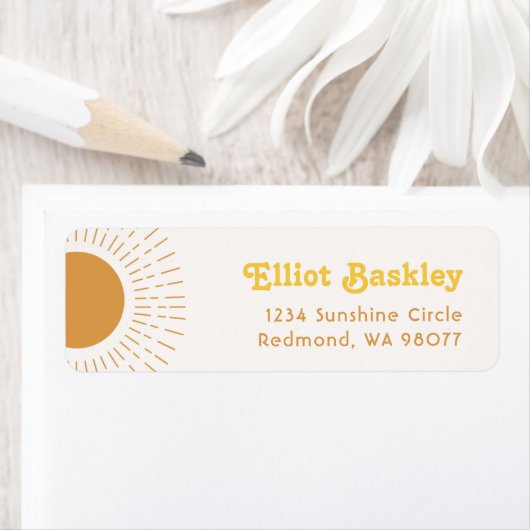 Sun Return Address Labels | Adres Boho Sun (Insitu)