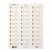 Sun Return Address Labels | Adres Boho Sun (Full Sheet)