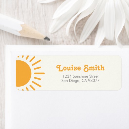 Sun Return Address Labels | Boho Sun Address (Insitu)