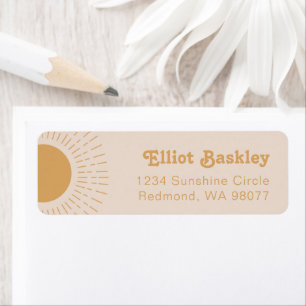 Sun Return Address Labels Roze Sun-adreslabel