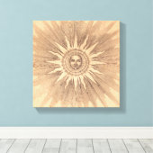 Sun | Robert Fludd | Canvas Afdruk (Insitu (Houten vloer))
