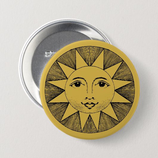 Sun Ronde Button 7,6 Cm (Voorkant /achterkant)