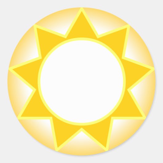 Sun Ronde Sticker (Voorkant)