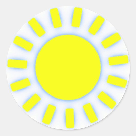 Sun Ronde Sticker (Voorkant)