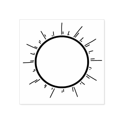 Sun Rubberstempel (Afrduk)