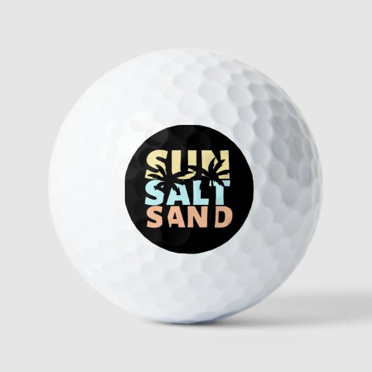 Sun Salt Sand Beach Summer Golfballen (Voorkant)