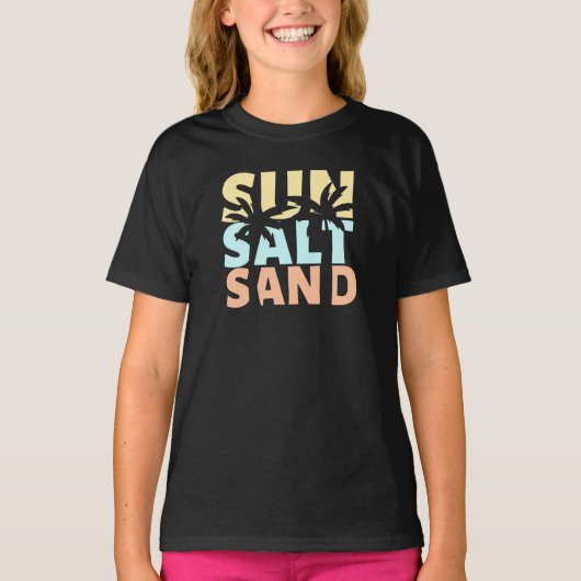 Sun Salt Sand Beach Summer T-Shirt (Voorkant)