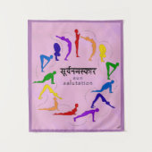 Sun Salutation Yoga Tapisserie Arc-en-ciel Chakra  (Devant)
