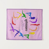 Sun Salutation Yoga Tapisserie Arc-en-ciel Chakra  (Devant (Horizontal))