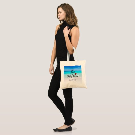Sun Sand and Salty Kisses Tropical Beach Custom Tote Bag (Voorkant (model))