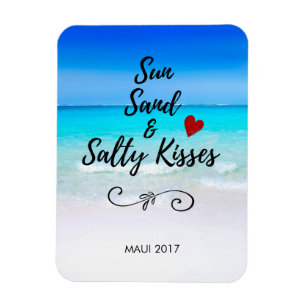 Sun Sand and Salty Kisses Tropical Beach Magneet