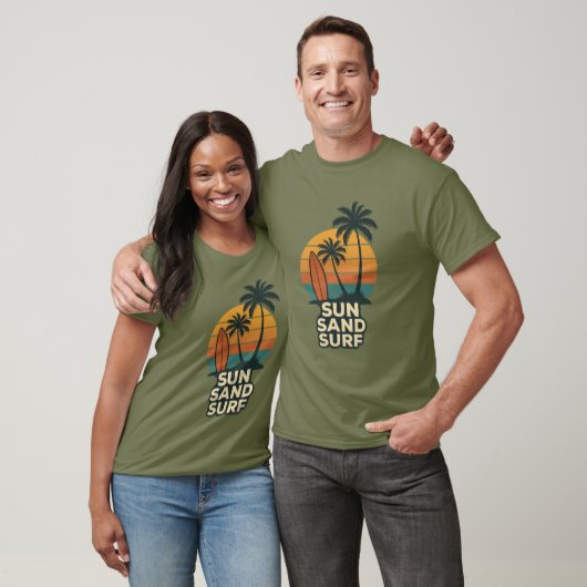 Sun Sand Surf – Retro Strandvibes T-shirt (Unisex)