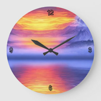 Sun set Acrylwand-klok Grote Klok