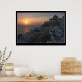 Sun Set op Santorini Poster (Keuken)