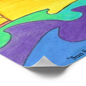 Sun Setting in the South Pacific" Affiche (Coin)