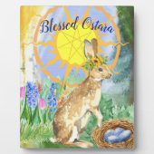 Sun Shine Ostara Rabbit Wiccan Altar Fotoplaat (Voorkant)