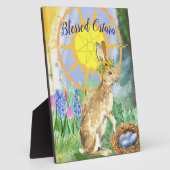 Sun Shine Ostara Rabbit Wiccan Altar Fotoplaat (Zijkant)