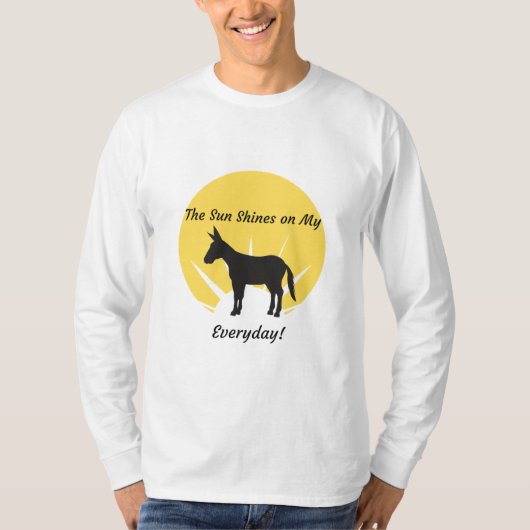 Sun Shines op Mijn lange borrel T-shirt (Voorkant)