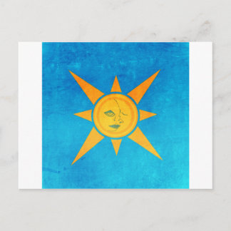 Sun Shining, Moon Slaap-zon- en maansymbool Briefkaart