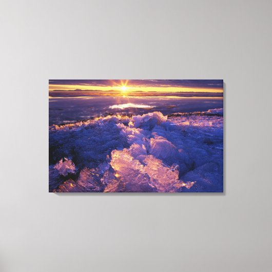 Sun Shining on Ice Canvas Afdruk (Voorkant)