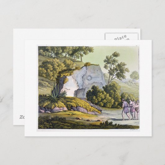 Sun shrine, Peru, uit Le Costume Ancien et Moder Briefkaart (Voorkant / Achterkant)