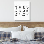 Sun Sign SIlhouettes Canvas Afdruk (Insitu (Slaapkamer))