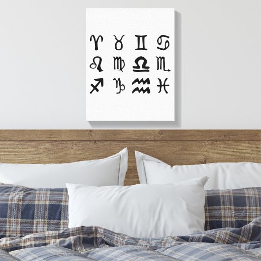 Sun Sign SIlhouettes Canvas Afdruk (Insitu (Slaapkamer))