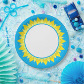 Sun Sky Blue Paper-Bord Papieren Bordje (Feest)
