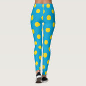 Sun & Sky: Yellow Polka Dot on Azure Leggings (Achterkant)