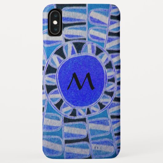 SUN SOLAR ENERGY MONOGRAM Blue White Black Case-Mate iPhone Case (Achterkant)