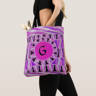 SUN SOLAR ENERGY MONOGRAM Pink Fuchsia Black Draagtas