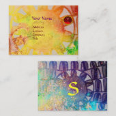 SUN SOLAR ENERGY RED RUBY MONOGRAM Yellow Blue Visitekaartje (Voorkant / Achterkant)