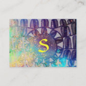 SUN SOLAR ENERGY RED RUBY MONOGRAM Yellow Blue Visitekaartje (Achterkant)