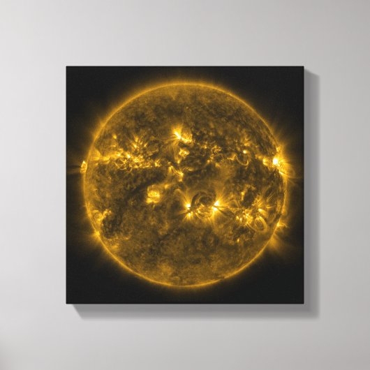 Sun Solar Flares Canvas Afdruk (Voorkant)