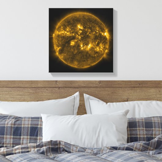 Sun Solar Flares Canvas Afdruk (Insitu (Slaapkamer))