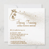 Sun Spray Tan Nazorg Instructies Body Tips Kaart (Voorkant)