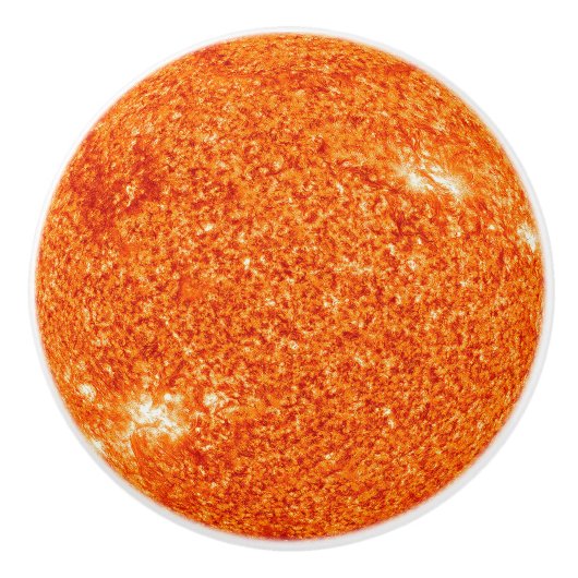 Sun Star Zonnestelsel Sinaasappel Geel Planet Heet Keramische Knop (Voorkant)