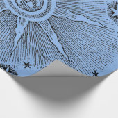 Sun Stars Antiek Nachtlucht Middeleeuwse Zodiac Cadeaupapier (Hoek)