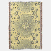 Sun Stars Antiek Nachtlucht Middeleeuwse Zodiac Deken (Voorkant Verticaal)