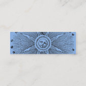 Sun Stars Antiek Nachtlucht Middeleeuwse Zodiac Mini Visitekaartje (Achterkant)