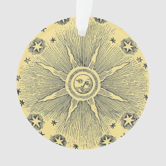 Sun Stars Antique Nuit Ciel Médiéval Zodiac (devant)