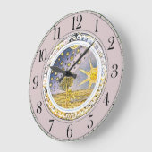 Sun Stars Celestial Lavender Grote Klok (Hoek)