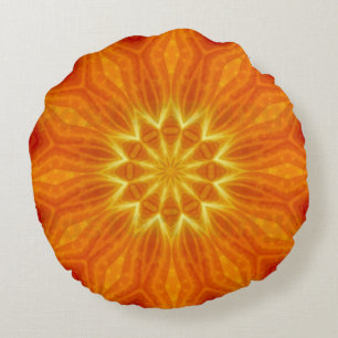 Sun Storm Star Mandala Round Pillow Rond Kussen