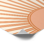 Sun Sunrise Earth Tones Terracotta Retro Sunshine Poster (Hoek)