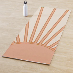 Sun Sunrise Earth Tones Terracotta Retro Sunshine Yogamat