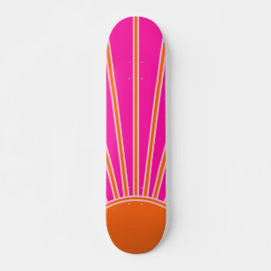 Sun Sunrise Hot Pink en Oranje Preppy Sunshine Skateboard