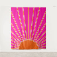 Sun Sunrise Hot Pink en Oranje Preppy Sunshine